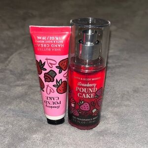 Bath & Body Works Strawberry Pound Cake Duo - Old Packaging